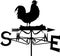 Rooster Weather Vane Black