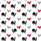 Roosters and Hens animal seamless pattern.