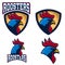 Roosters. Sport team or club logo template.