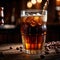 Root beer, soda soft drink cola pop, cold draft beverage in cup
