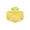 Root crop. Turnip icon with pattern on white