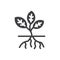 Root vector plant icon. mono vector sign symbols. Perfect pixel icons or illustration for website or mobile apps