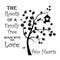 The Roots of a Family Tree begin with the Love of Two Hearts sticker print