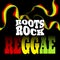 Roots Rock Reggae music design. Vector