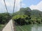 Rope bridge Heart mountain Unseen Thailand