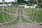 Rope bridge in a school garden