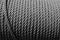 Rope coil. Black and white background. b&w texture abstract