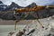 Rope crossing a mountain river.