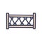 rope fence color vector doodle simple icon