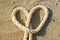 Rope with a heart knot