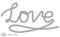 Rope inscription Love. Marine sketch design. Romantic, wedding decoration. Vector