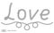 Rope inscription Love. Marine sketch design. Romantic wedding decoration. Vector