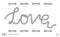 Rope inscription Love. Marine sketch design. Romantic wedding decoration. Vector