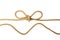 Rope isolated. Closeup of figure node or knot from two brown ropes isolated on a white background. Navy and angler knot or sailors