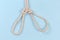 Rope knot Spanish bowline on a blue background