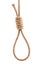 Rope with knot for suicide
