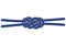 Rope knot on a white background