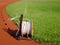 Rope and machinery in the football field