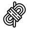 Rope mountain icon, outline style