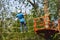 Rope obstacle on tree top