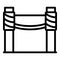 Rope park bars icon outline vector. Adventure sport
