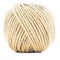 Rope skein, jute roll, natural ball isolated on white background