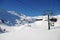 Rope ski lift - Grandvalira, Principality of Andorra, Europe.