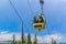 Rope ways or Gandola Cable car in Gulmarg Ski Area of Jammu and Kashmir called `Paradise on Earth` in India. World`s highest