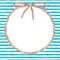 Rope wreath on a striped background and a bow.Watercolor illustration.Isolated on a white background