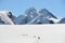 Roped party on Breithorn Glacier, Zermatt, Switzerland