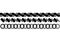 Ropes pattern brushes. Seamless nautical rope and chain stripes isolated on background.