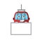 Ropeway cartoon design concept grinning with board