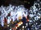 Roppongi hills Christmas lights illumination travel destination for Japan winter urban blur scene