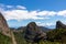 Roque Agando - Massive volcanic rock formations in Garajonay National Park seen from Roque de Agando, La Gomera