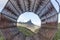 Roque Bentayga seen through a braided basket in Tejeda, Gran Canaria