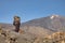 Roque Cinchado with Mount Teide in the background, Tenerife, Canary Islands, Spain