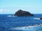 Roque de Garachico, a small rock island made of lava in the North Atlantic sea