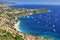 Roquebrune Cap Martin seen from Mont Gros above Monaco, Departement Alpes Maritimes, Region Provence Alpes Cote d`Azur, France