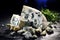 Roquefort, gorgonzola cheese with blue mold. French popular dairy product. Generative Ai