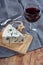 Roquefort soft French cheese made from sheep milk on south of France, one of the world\'s best known blue cheeses with blue mold