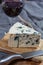 Roquefort soft French cheese made from sheep milk on south of France, one of the world\'s best known blue cheeses with blue mold