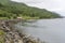 Rorbuer on fjord shore, near Raften, Norway