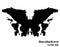 Rorschach test ink blot vector illustration. Psychological test. Silhouette butterfly isolated. Vector