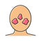 rosacea skin disease color icon vector illustration
