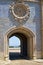 The Rosaceae window over the arched passageway of the New Palace. Palace of Pena. Sintra. Portugal