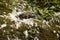 Rosaries hung on a rock at the last station of the Way of the Cross in the sanctuary of Lourdes