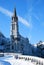 The Rosary Basilica of Lourdes during winter