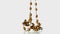 Rosary beads falling onto white surface