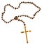 The Rosary Beads With Golden Cross