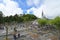 The Rosary Square, a large open space leading to the basilicas of the Sanctuary of Our Lady of Lourdes, France